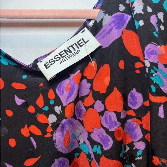 *Essentiel Antwerp Wagging Floral Silk Jacquard Dress size 34 - Picture 6 of 8